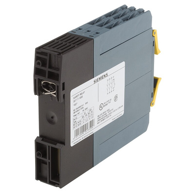 Siemens Single-Channel Emergency Stop Monitoring Safety Relay, 24V ac/dc, 4 Safety Contacts