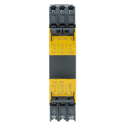 Siemens Single-Channel Emergency Stop Monitoring Safety Relay, 24V ac/dc, 4 Safety Contacts