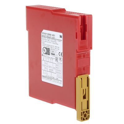Omron Dual-Channel Emergency Stop, Light Beam/Curtain, Safety Switch/Interlock Safety Relay, 24V dc, 4 Safety Contacts