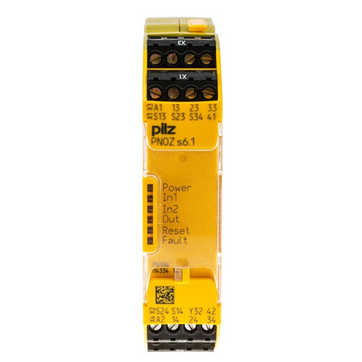 Pilz Dual-Channel Two Hand Control Safety Relay, 24V dc, 3 Safety Contacts