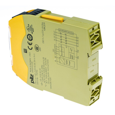 Pilz Dual-Channel Two Hand Control Safety Relay, 48 → 240V ac/dc, 3 Safety Contacts