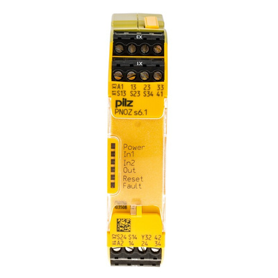 Pilz Dual-Channel Two Hand Control Safety Relay, 48 → 240V ac/dc, 3 Safety Contacts