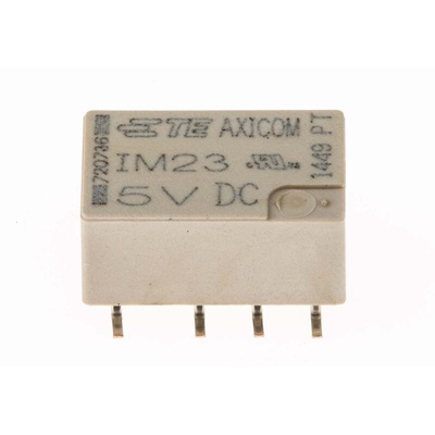 TE Connectivity Surface Mount Signal Relay, 5V dc Coil, 2A Switching Current, DPDT