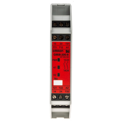 Omron Dual-Channel Emergency Stop Safety Relay, 24V ac/dc, 2 Safety Contacts