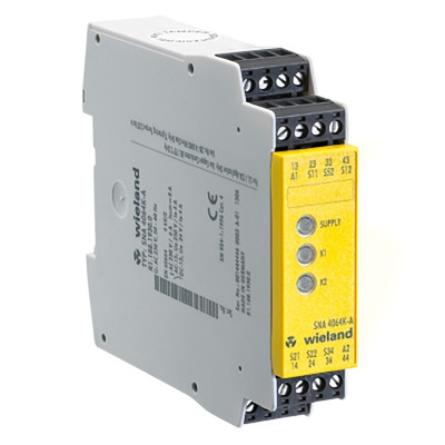 Wieland Dual-Channel Emergency Stop, Light Beam/Curtain, Safety Switch/Interlock Safety Relay, 230V ac, 3 Safety