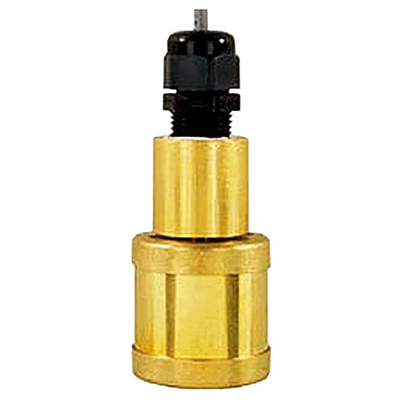 Gems Sensors Vertical Float Switch, Brass, SPST NC, Float, 25ft