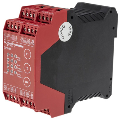 Schneider Electric Dual-Channel Emergency Stop, Safety Switch/Interlock Safety Relay, 24V dc, 3 Safety Contacts