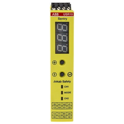 ABB Jokab Dual-Channel Safety Switch Safety Relay, 24V dc, 4 Safety Contacts