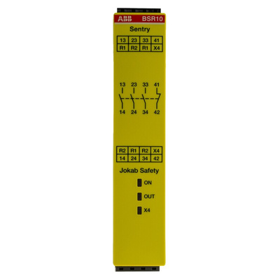 ABB Jokab Single-Channel Safety Switch Safety Relay, 24V dc, 4 Safety Contacts