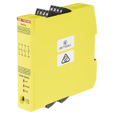 ABB Jokab Dual-Channel Safety Switch Safety Relay, 265 V ac, 375V dc, 4 Safety Contacts
