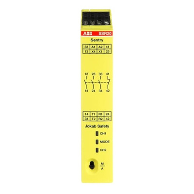 ABB Jokab Safety Switch Safety Relay, 265 V ac, 375V dc, 4 Safety Contacts