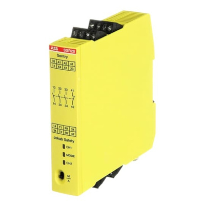 ABB Jokab Safety Switch Safety Relay, 265 V ac, 375V dc, 4 Safety Contacts