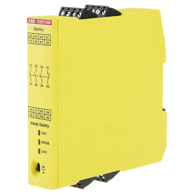 ABB Jokab Dual-Channel Safety Switch Safety Relay, 265 V ac, 375V dc, 4 Safety Contacts