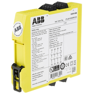 ABB Jokab Dual-Channel Safety Switch Safety Relay, 265 V ac, 375V dc, 4 Safety Contacts