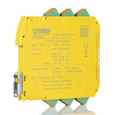 Phoenix Contact Dual-Channel Two Hand Control Safety Relay, 24V dc, 1 Safety Contacts