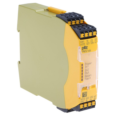 Pilz Dual-Channel Safety Switch Safety Relay, 24V dc, 3 Safety Contacts