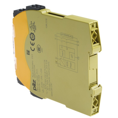 Pilz Dual-Channel Safety Switch Safety Relay, 24V dc, 2 Safety Contacts