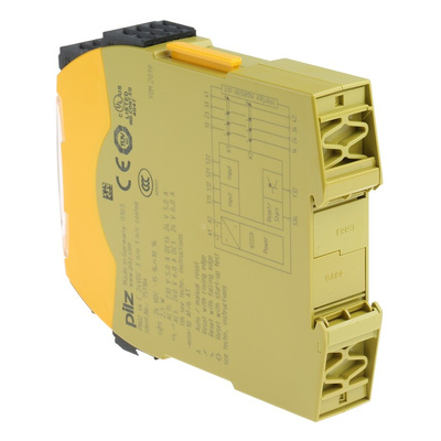 Pilz Dual-Channel Emergency Stop Safety Relay, 24V dc, 3 Safety Contacts