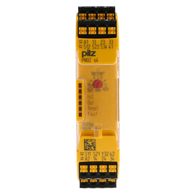 Pilz Dual-Channel Emergency Stop Safety Relay, 24V dc, 3 Safety Contacts