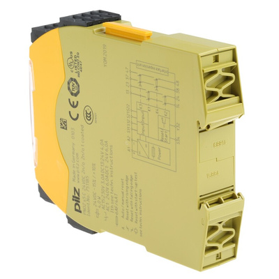 Pilz Dual-Channel Safety Switch Safety Relay, 24V dc, 2 Safety Contacts
