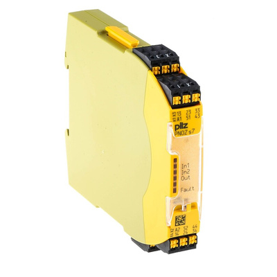 Pilz Dual-Channel Safety Switch Safety Relay, 24V dc, 4 Safety Contacts