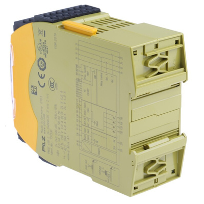 Pilz Safety Switch Safety Relay, 24 → 240V ac/dc, 2 Safety Contacts