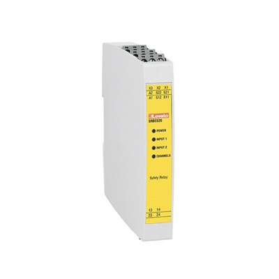 Lovato Dual-Channel Emergency Stop Safety Relay, 24V ac/dc, 2 Safety Contacts