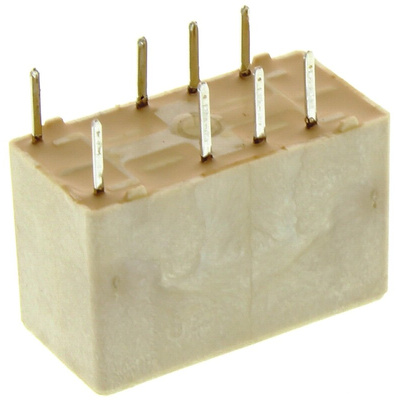 TE Connectivity PCB Mount Signal Relay, 12V dc Coil, 2A Switching Current, DPDT