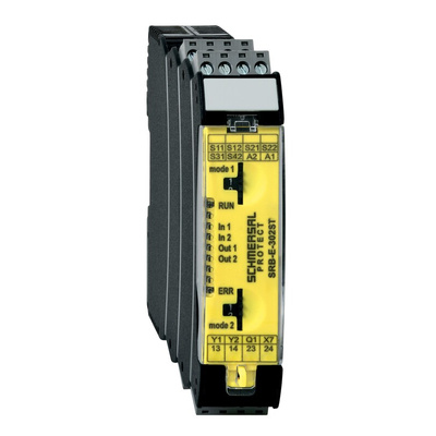 Schmersal Dual-Channel Emergency Stop Safety Relay, 24V, 2 Safety Contacts