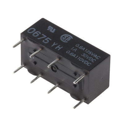 Omron PCB Mount Signal Relay, 48V dc Coil, 2A Switching Current, DPDT