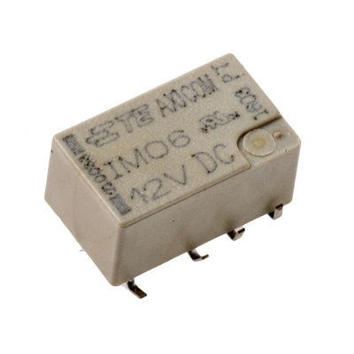 TE Connectivity PCB Mount Signal Relay, 12V dc Coil, 2A Switching Current, DPDT