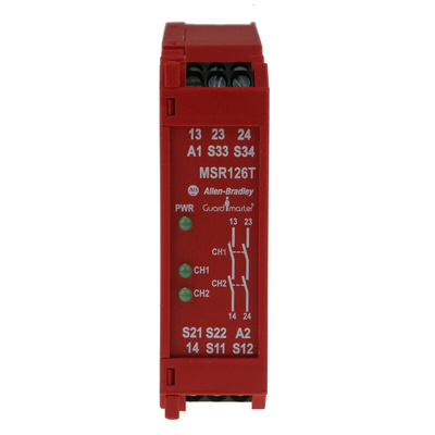 Rockwell Automation Single-Channel Light Beam/Curtain, Safety Switch/Interlock Safety Relay, 230V ac, 2 Safety Contacts