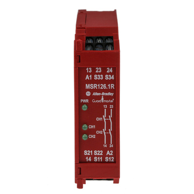 Rockwell Automation Dual-Channel Light Beam/Curtain, Safety Switch/Interlock Safety Relay, 230V ac, 2 Safety Contacts