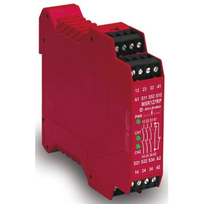 Rockwell Automation Single-Channel Light Beam/Curtain, Safety Switch/Interlock Safety Relay, 115V ac, 3 Safety Contacts