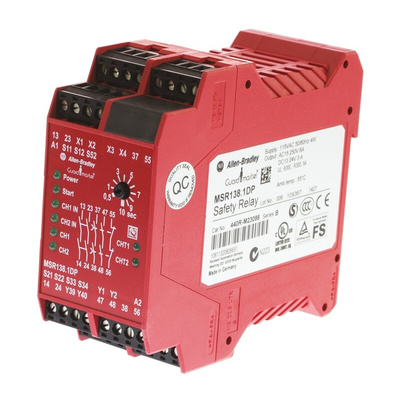 Rockwell Automation Single-Channel Light Beam/Curtain, Safety Switch/Interlock Safety Relay, 115V ac, 2 Safety Contacts