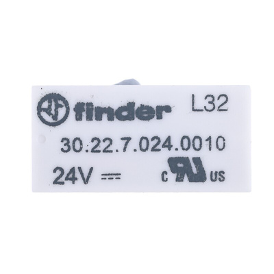 Finder PCB Mount Signal Relay, 24V dc Coil, 2A Switching Current, SPDT