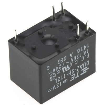 TE Connectivity PCB Mount Signal Relay, 12V dc Coil, 2A Switching Current, DPDT