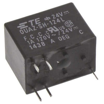TE Connectivity PCB Mount Signal Relay, 24V dc Coil, 2A Switching Current, DPDT
