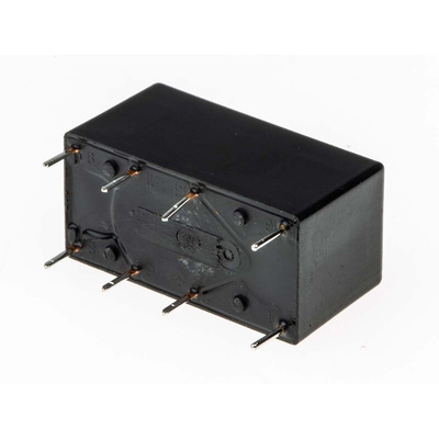 TE Connectivity PCB Mount Signal Relay, 12V dc Coil, 2A Switching Current, DPDT