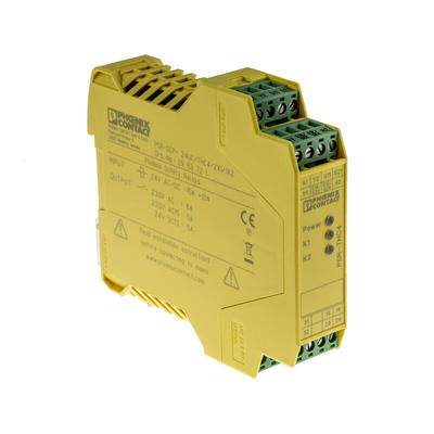 Phoenix Contact Dual-Channel Two Hand Control Safety Relay, 24V ac/dc, 2 Safety Contacts