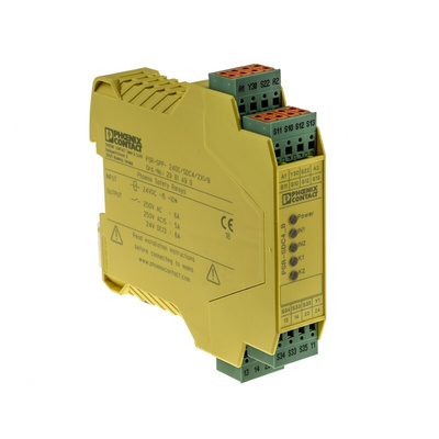 Phoenix Contact Dual-Channel Safety Switch/Interlock Safety Relay, 24V dc, 2 Safety Contacts