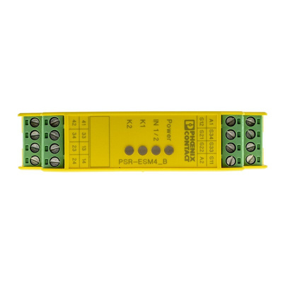 Phoenix Contact Dual-Channel Emergency Stop, Safety Switch/Interlock Safety Relay, 24V ac/dc, 3 Safety Contacts