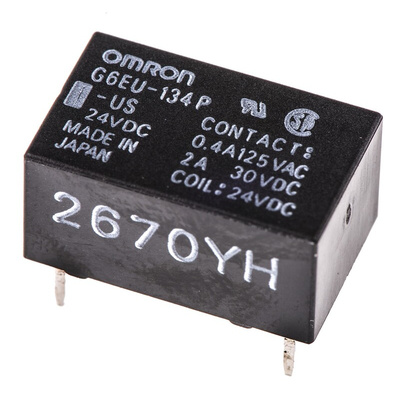 Omron PCB Mount Latching Signal Relay, 24V dc Coil, 3A Switching Current, SPDT