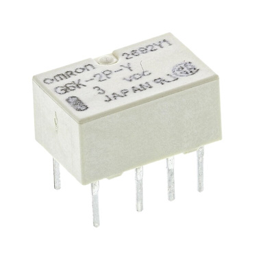 Omron PCB Mount Signal Relay, 3V dc Coil, 1A Switching Current, DPDT