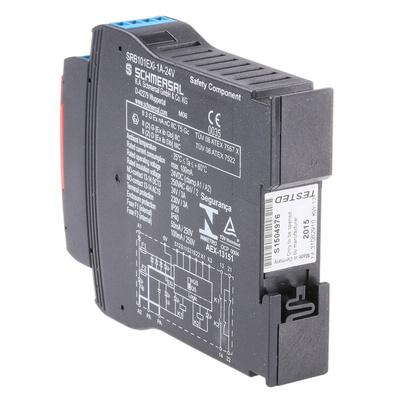 Schmersal Dual-Channel Safety Switch/Interlock Safety Relay, 24V dc, 1 Safety Contacts