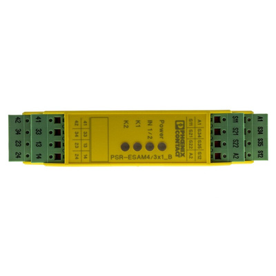 Phoenix Contact Dual-Channel Safety Switch/Interlock Safety Relay, 24V ac/dc, 3 Safety Contacts