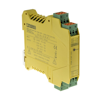 Phoenix Contact Emergency Stop Safety Relay, 24V dc, 3 Safety Contacts