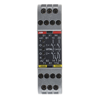 ABB Light Beam/Curtain, Safety Switch/Interlock Safety Relay, 24V dc, 2 Safety Contacts