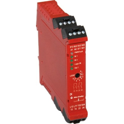 Rockwell Automation Dual-Channel Light Beam/Curtain, Safety Mat/Edge, Safety Switch/Interlock Safety Relay, 24V dc, 2