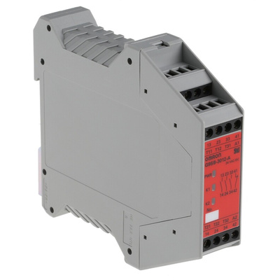 Omron Dual-Channel Emergency Stop Safety Relay, 24V ac/dc, 3 Safety Contacts